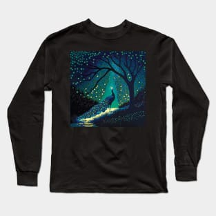 Peacock Alien Abduction Long Sleeve T-Shirt